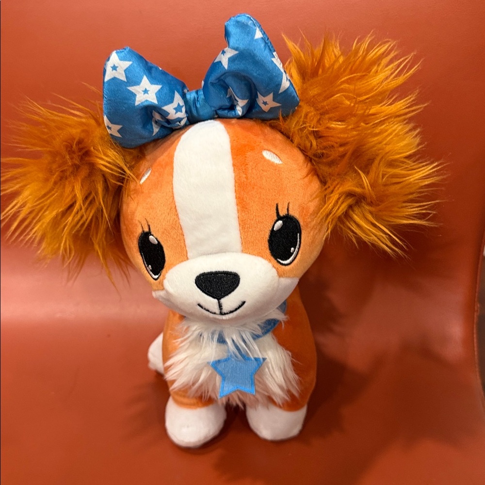 Stuffed Orange dog. Wish me